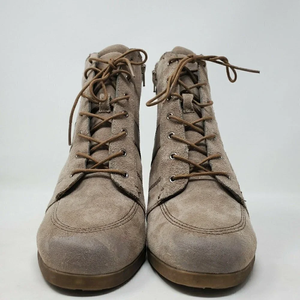 Naturalizer Paitlyn Lace Up Ankle Wedge Boots